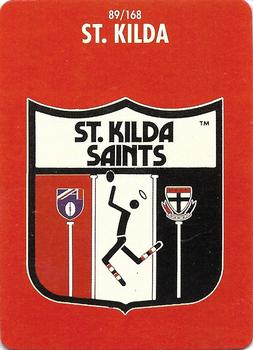 1991 Scanlens Stimorol #89 St. Kilda Saints Front